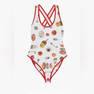 LISA SAYS GAH One Piece Swimsuit with Red Trim